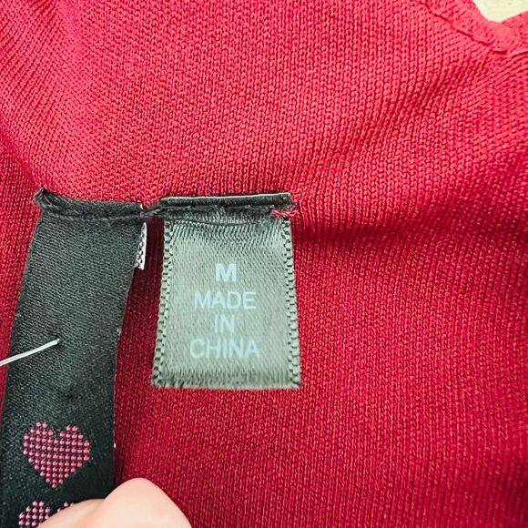 Dark Red Mini Dress Medium Off Shoulder Bell Sleeve Renaissance Prom Gothic - Picture 5 of 16